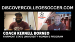 fairmont state university women's soccer coach kernell borneo