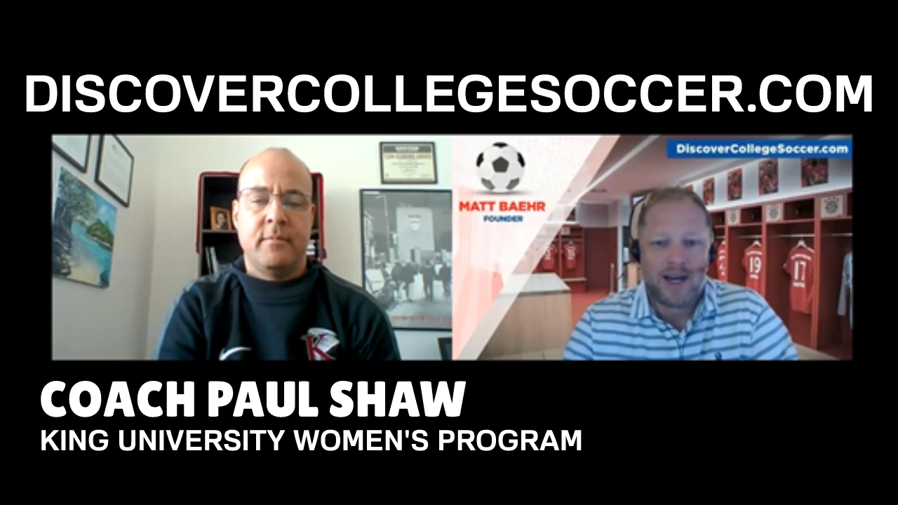 King University Womens Soccer Coach Paul Shaw Discover College Soccer