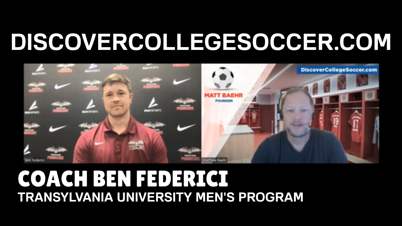 Transylvania University Men’s Soccer - Coach Ben Federici