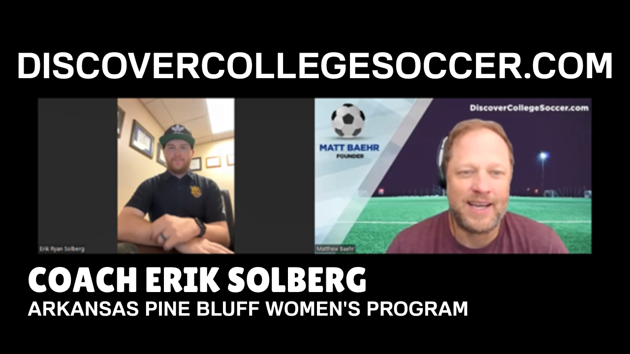 University of Arkansas Pine Bluff Women’s Soccer - Coach Erik Solberg
