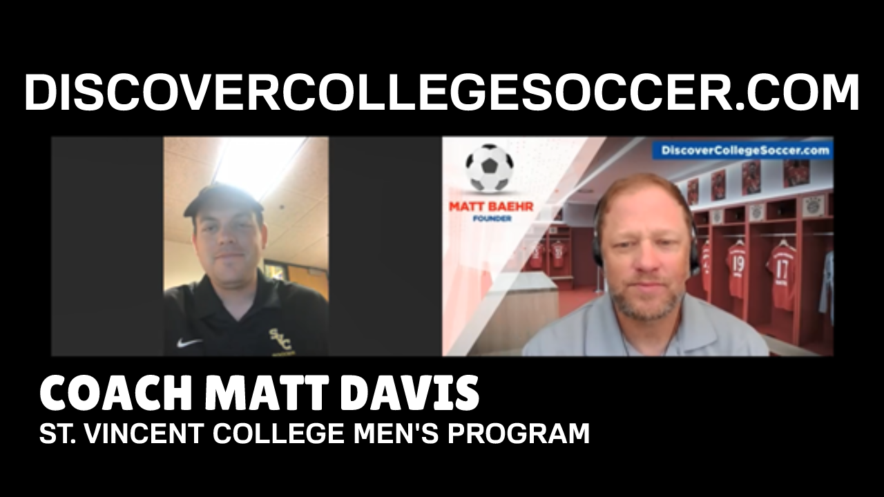 St. Vincent College Men’s Soccer - Coach Matt Davis